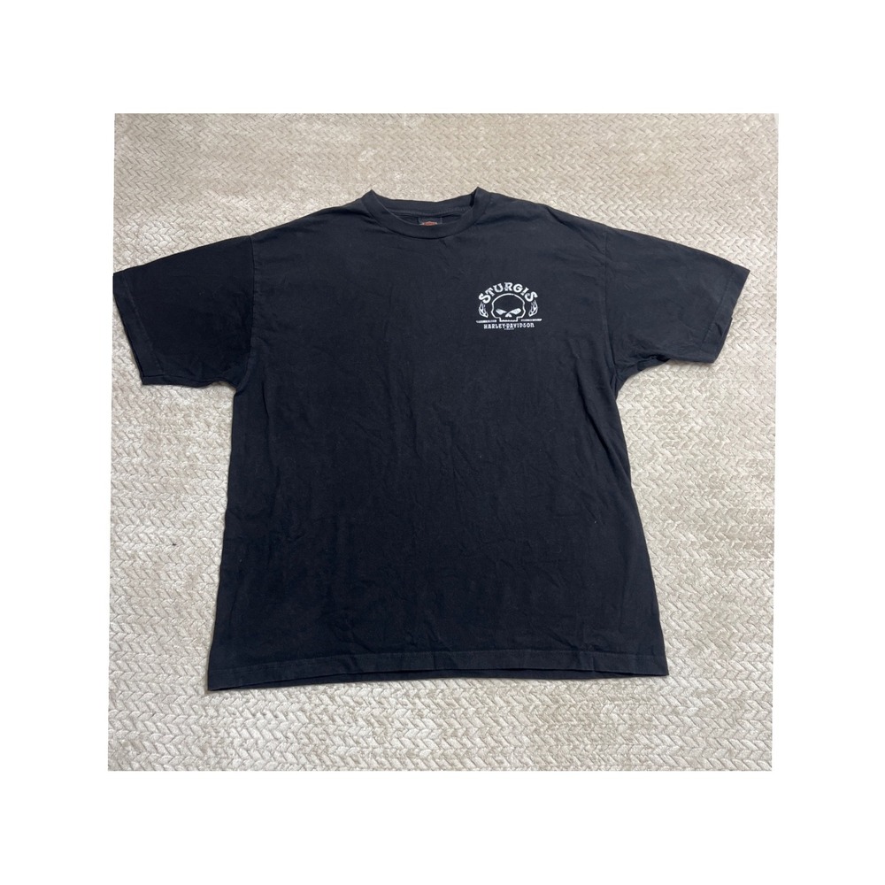 Harley Davidson Sturgis 65th Anniversary T Shirt Mens XL Black Graphic Tee